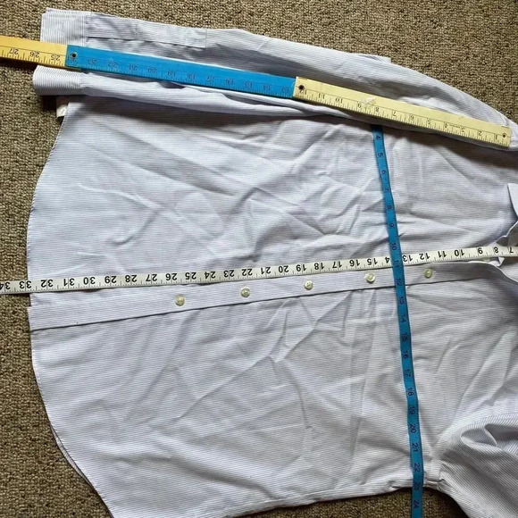 Michael Michael Kors Slim Fit Non Iron Button Up Men Dress Shirt Size 16 34/35 - Picture 2 of 7